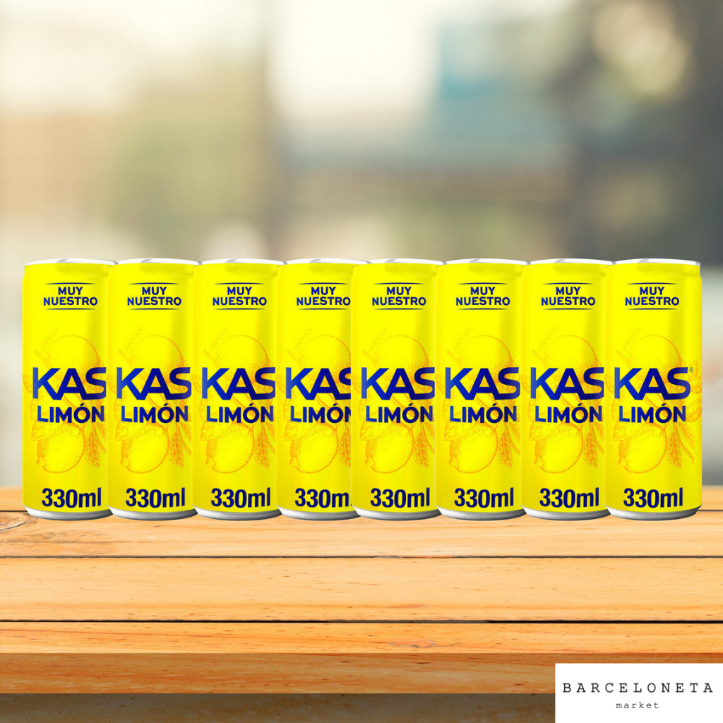 8 cans of Kas Limon Soda