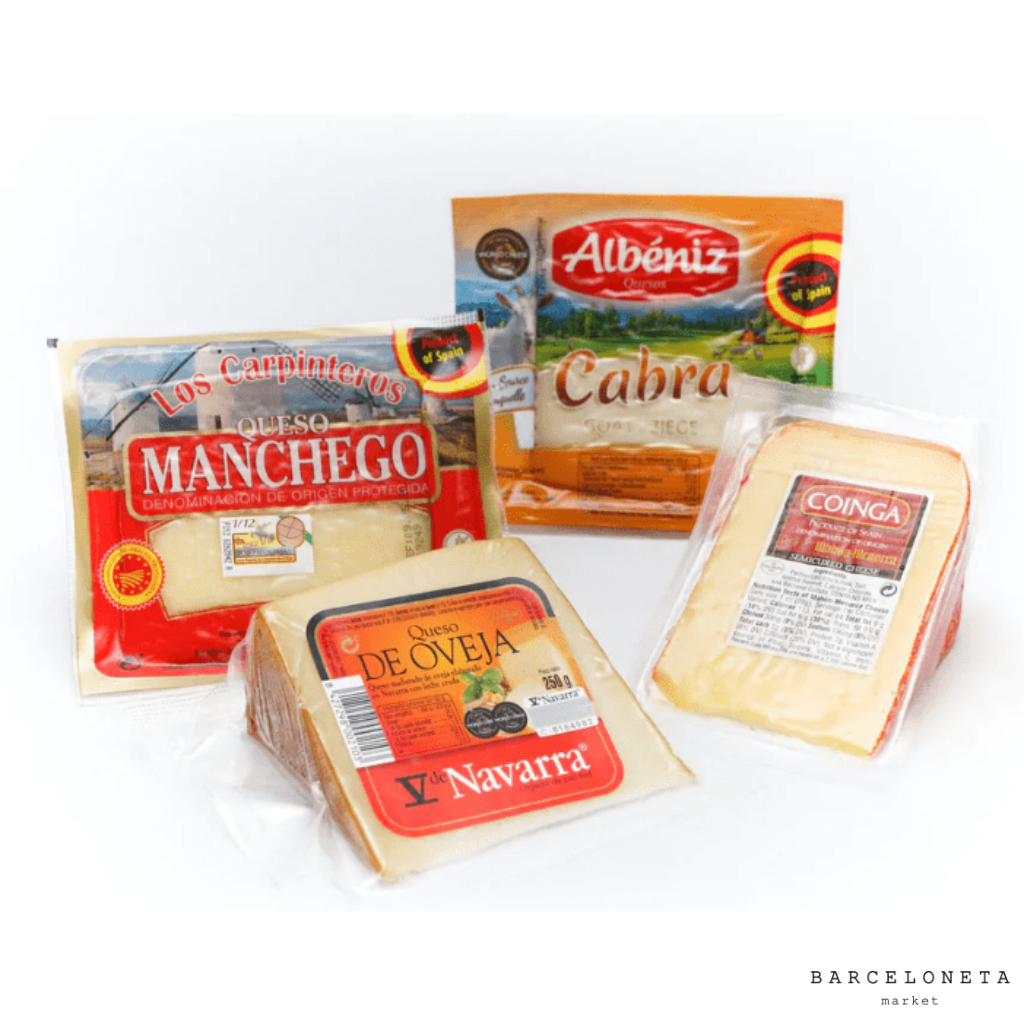 Spanish Cheeses Tapas (Manchego, Idiazabal, Mahon and Goat Cheese)