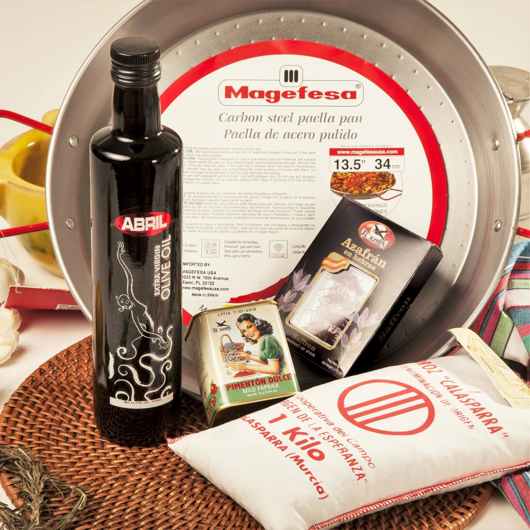 Bandiera Paella 225x85 Cm Con Kit Base In Plastica E Palo Da 3m - Prodotta In Francia